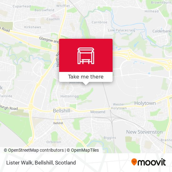 Lister Walk, Bellshill map