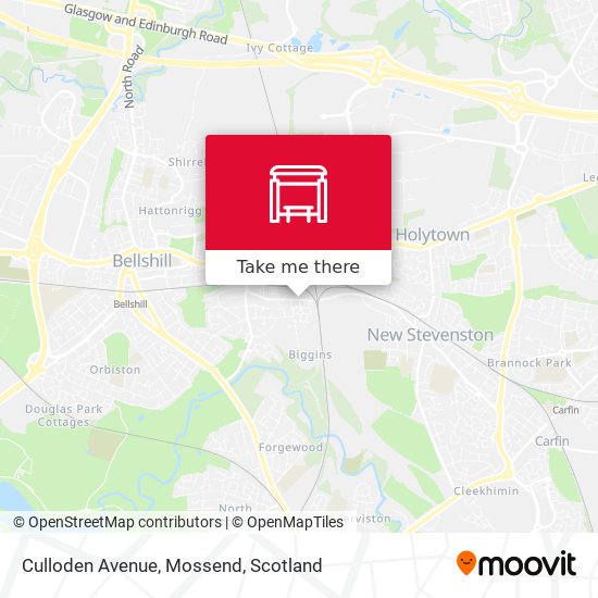 Culloden Avenue, Mossend map