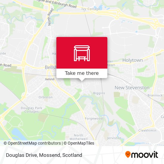 Douglas Drive, Mossend map