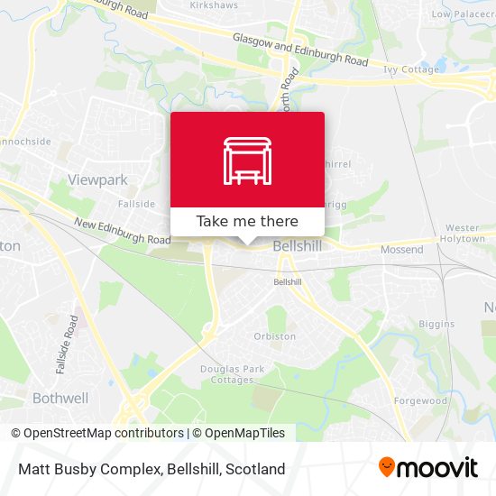 Matt Busby Complex, Bellshill map