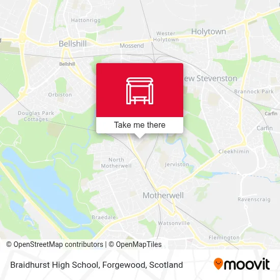 Braidhurst High School, Forgewood map