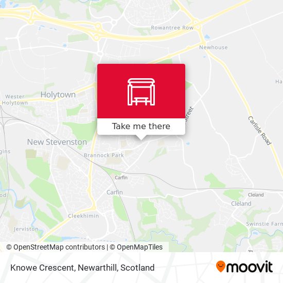 Knowe Crescent, Newarthill map