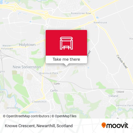 Knowe Crescent, Newarthill map