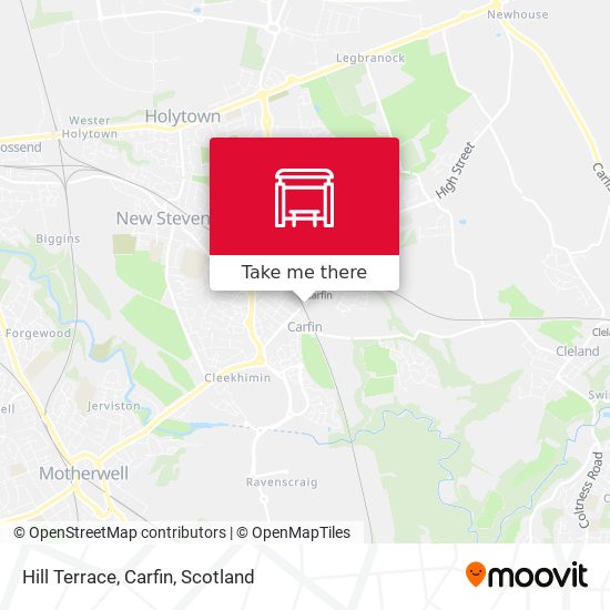 Hill Terrace, Carfin map