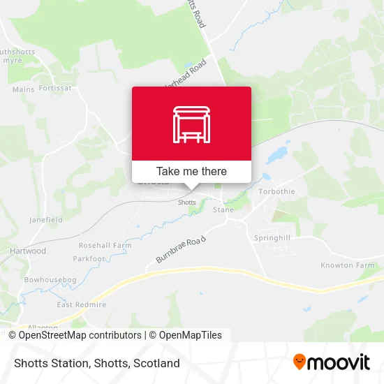 Shotts Station, Shotts map