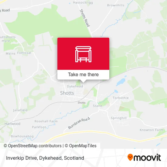 Inverkip Drive, Dykehead map