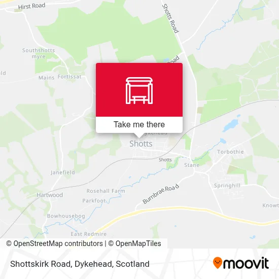 Shottskirk Road, Dykehead map