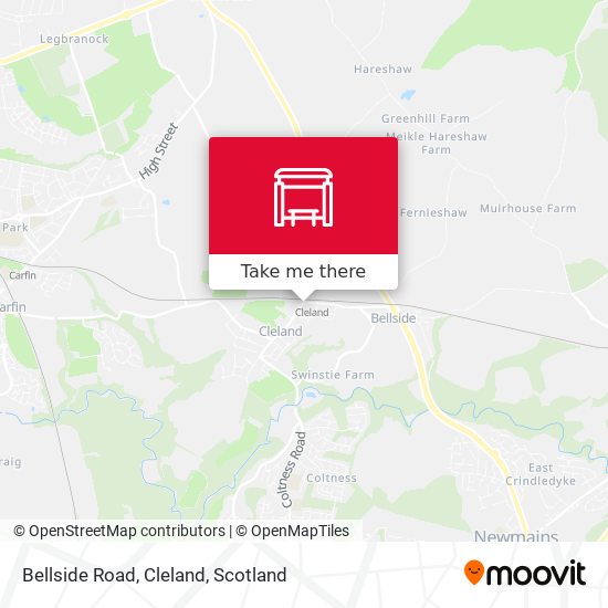Bellside Road, Cleland map