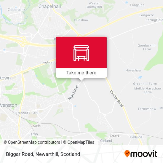 Biggar Road, Newarthill map