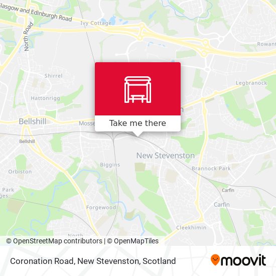 Coronation Road, New Stevenston map