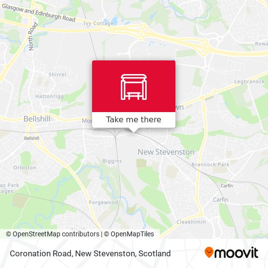 Coronation Road, New Stevenston map