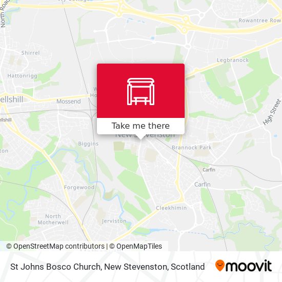 St Johns Bosco Church, New Stevenston map