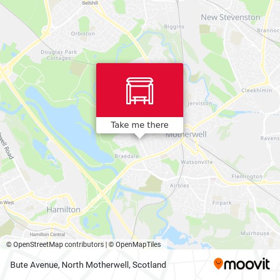 Bute Avenue, North Motherwell map