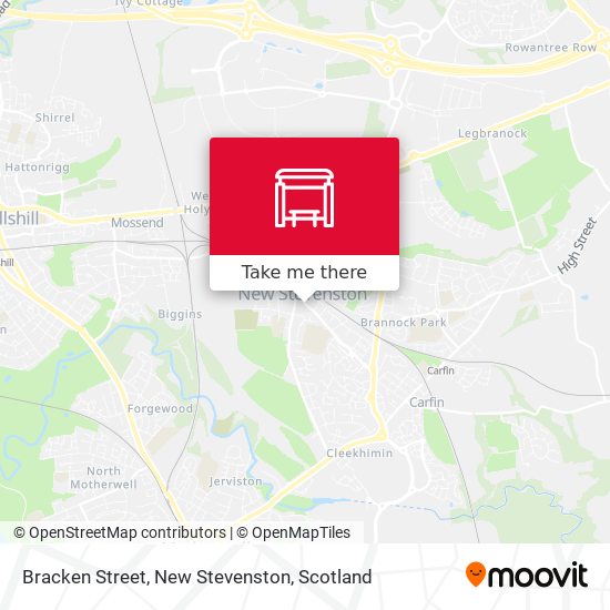 Bracken Street, New Stevenston map