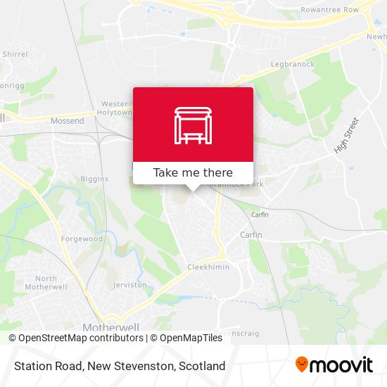 Station Road, New Stevenston map
