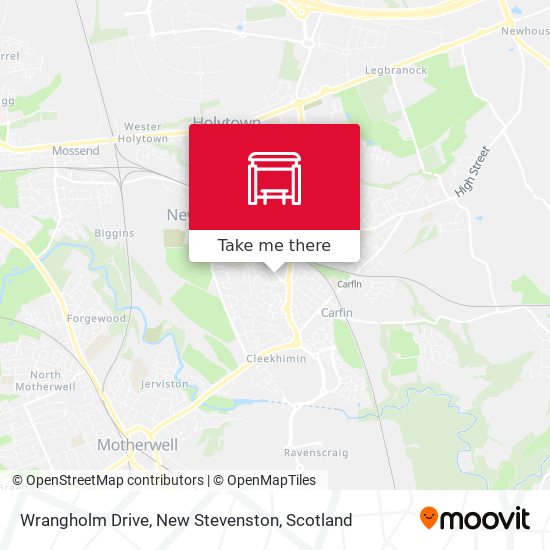 Wrangholm Drive, New Stevenston map
