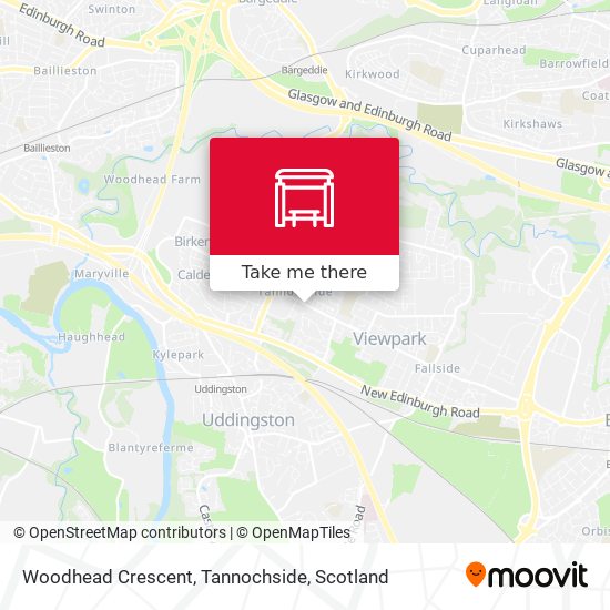 Woodhead Crescent, Tannochside map