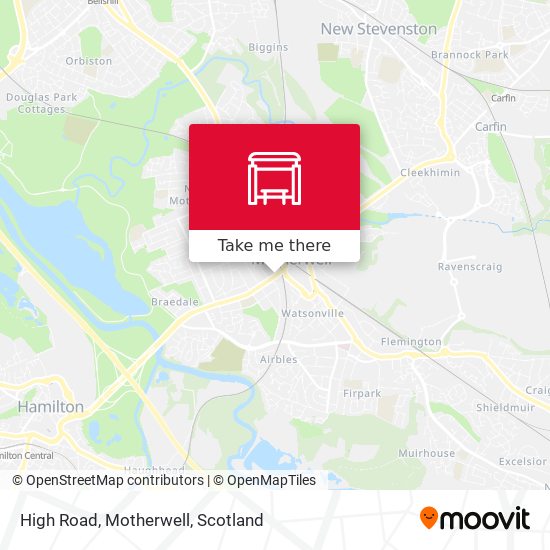 High Road, Motherwell map