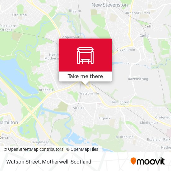 Watson Street, Motherwell map