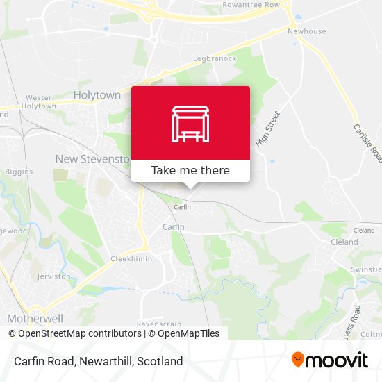 Carfin Road, Newarthill map