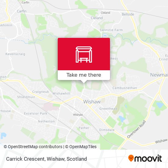 Carrick Crescent, Wishaw map