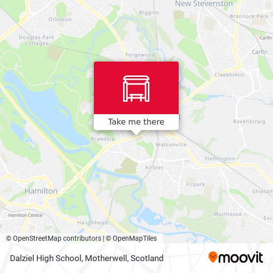 Dalziel High School, Motherwell map