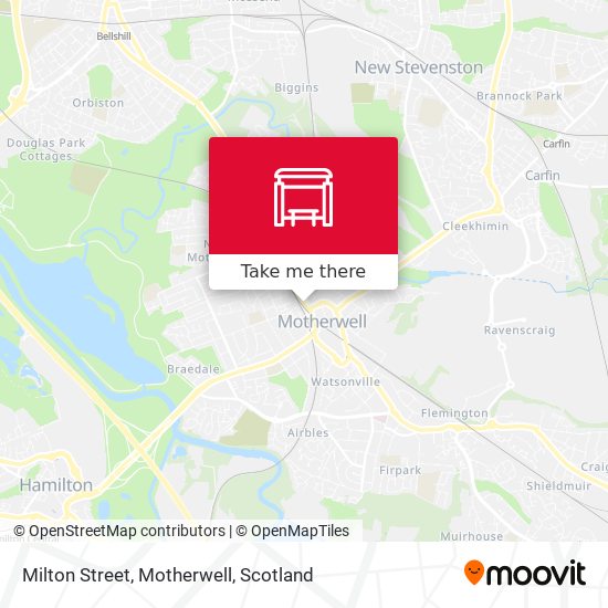 Milton Street, Motherwell map