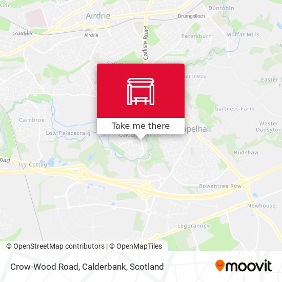 Crow-Wood Road, Calderbank map