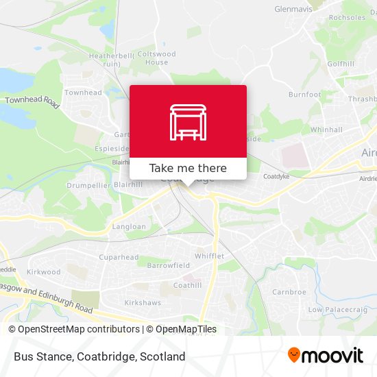 Bus Stance, Coatbridge map