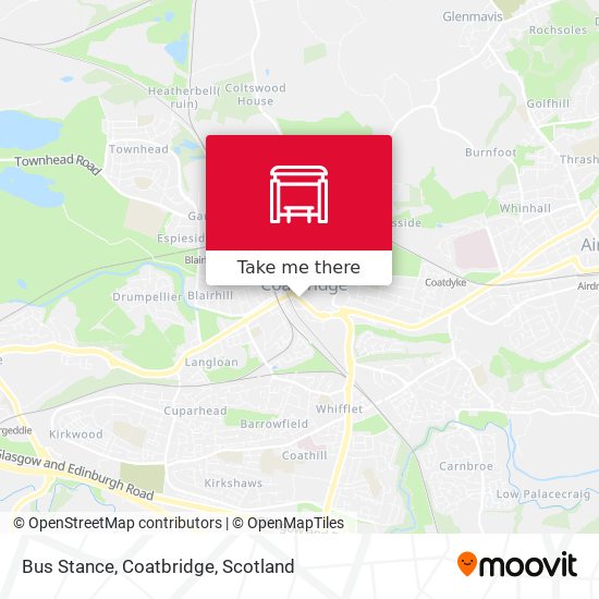 Bus Stance, Coatbridge map