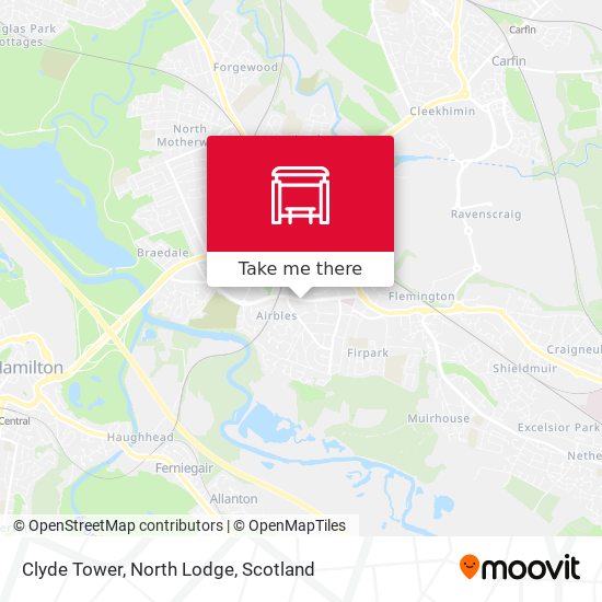 Clyde Tower, North Lodge map