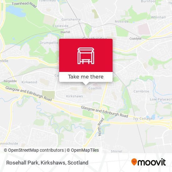 Rosehall Park, Kirkshaws map