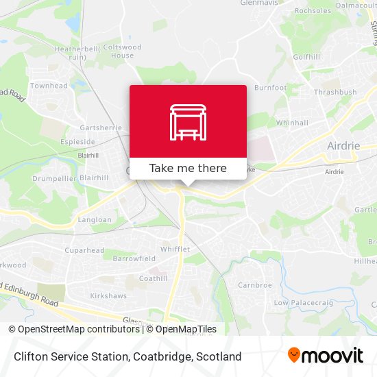 Clifton Service Station, Coatbridge map