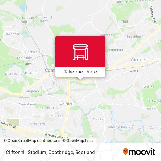Cliftonhill Stadium, Coatbridge map