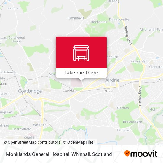 Monklands General Hospital, Whinhall map