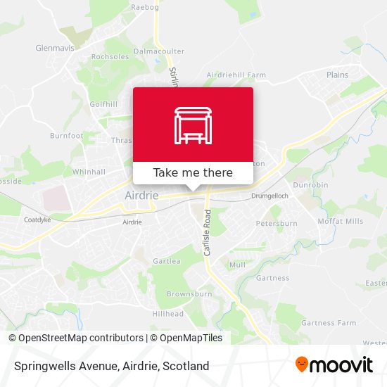 Springwells Avenue, Airdrie map