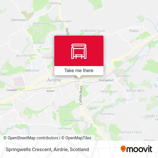 Springwells Crescent, Airdrie map
