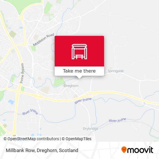 Millbank Row, Dreghorn map