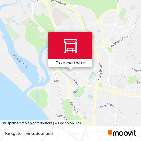 Kirkgate, Irvine map