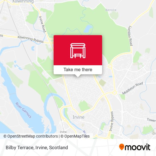 Bilby Terrace, Irvine map