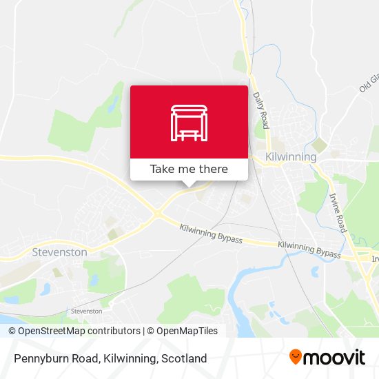 Pennyburn Road, Kilwinning map