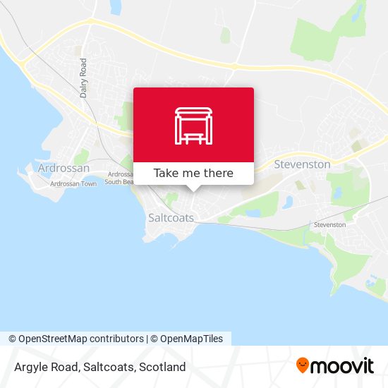 Argyle Road, Saltcoats map