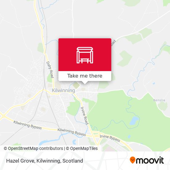 Hazel Grove, Kilwinning map