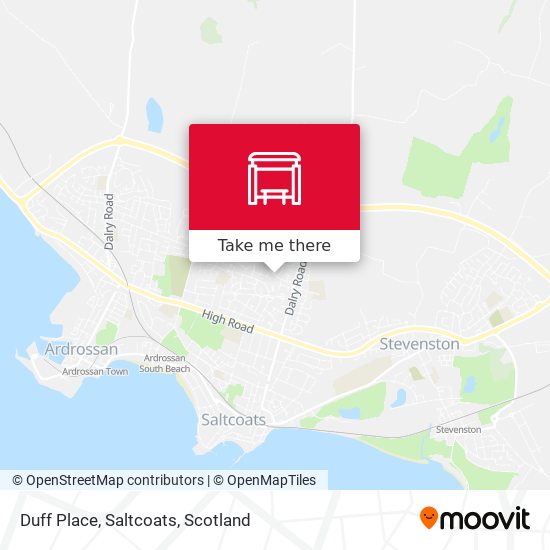 Duff Place, Saltcoats map