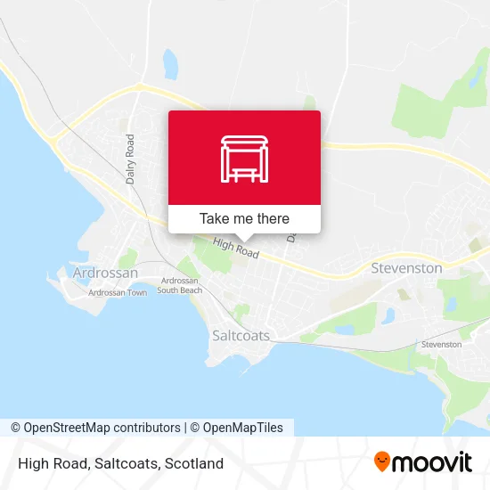 High Road, Saltcoats map