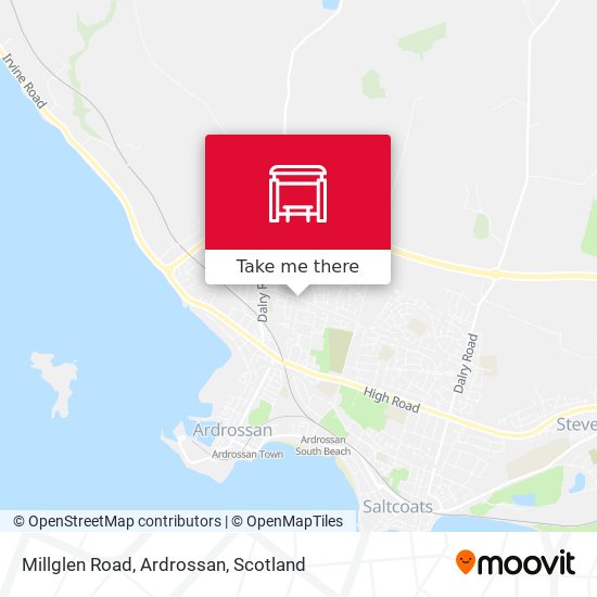 Millglen Road, Ardrossan map