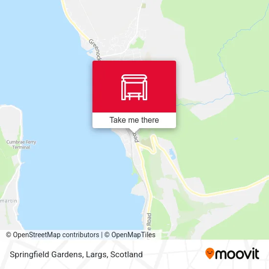 Springfield Gardens, Largs map