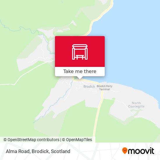 Alma Road, Brodick map
