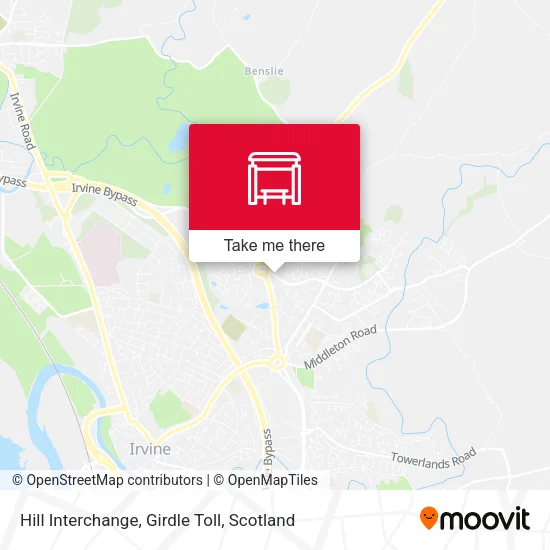 Hill Interchange, Girdle Toll map