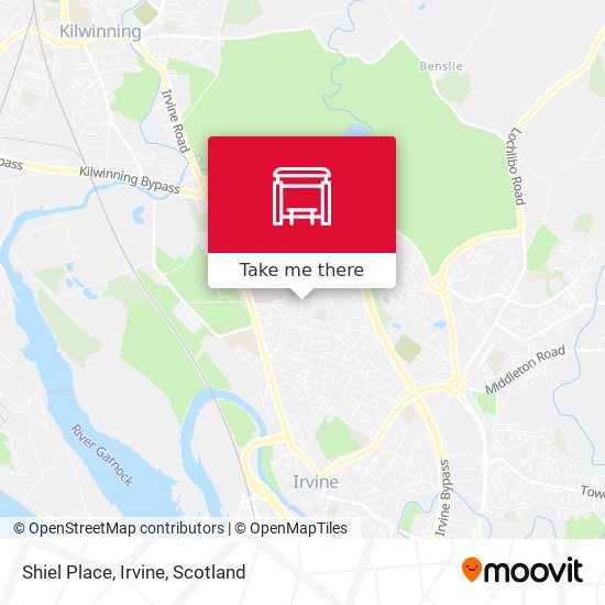 Shiel Place, Irvine map